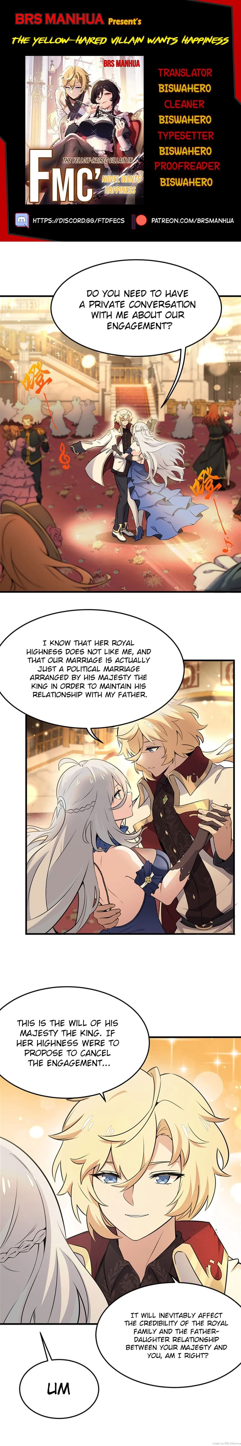 The Yellow-Haired Villain in the Female Main Character's Novel Wants Happiness Chapter 6 - 1