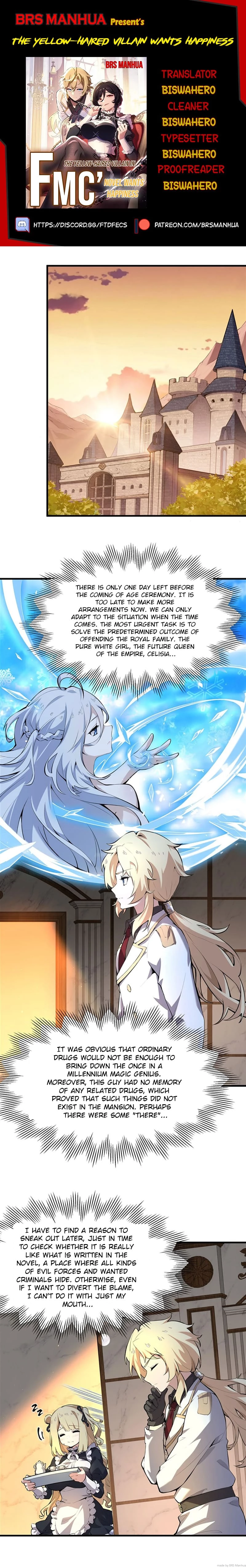 The Yellow-Haired Villain in the Female Main Character's Novel Wants Happiness Chapter 3 - 1