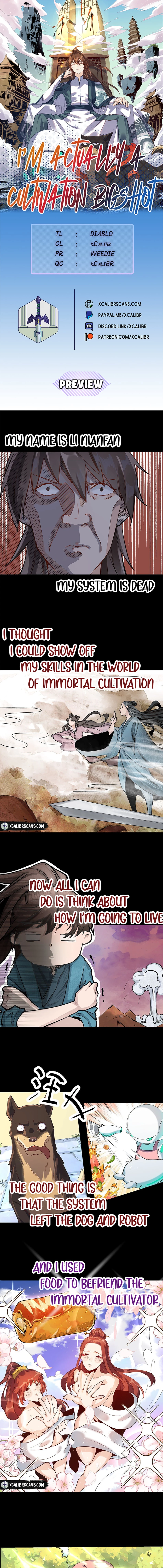 I’m Actually a Cultivation Bigshot Chapter 0 - 1