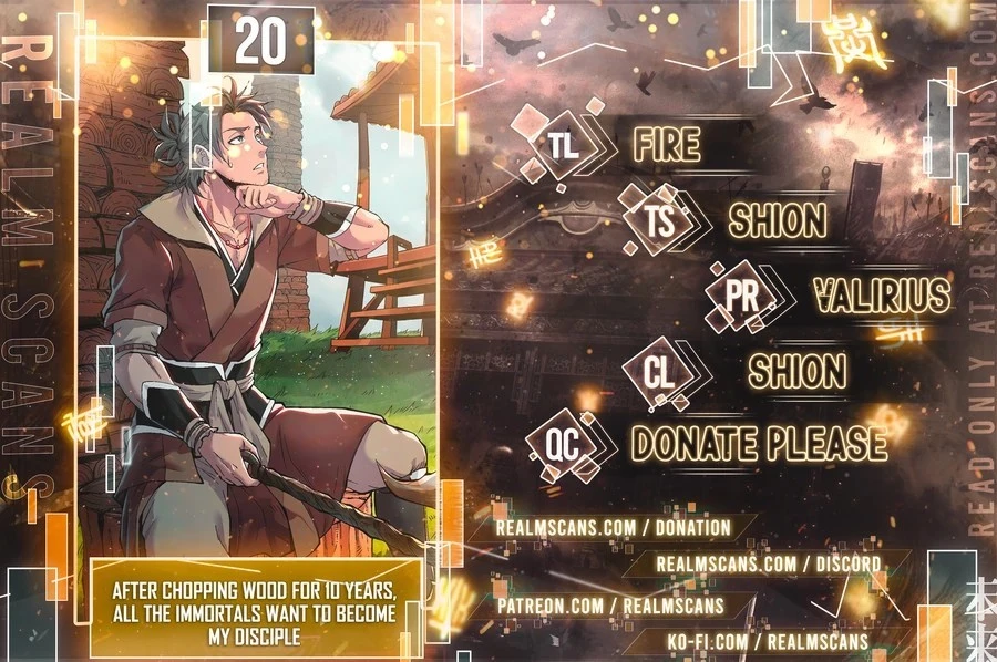 After Ten Years of Chopping Wood, Immortals Begged To Become My Disciples Chapter 20 - 1